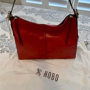 HOBO Cherry Red Leather Hobo Bag